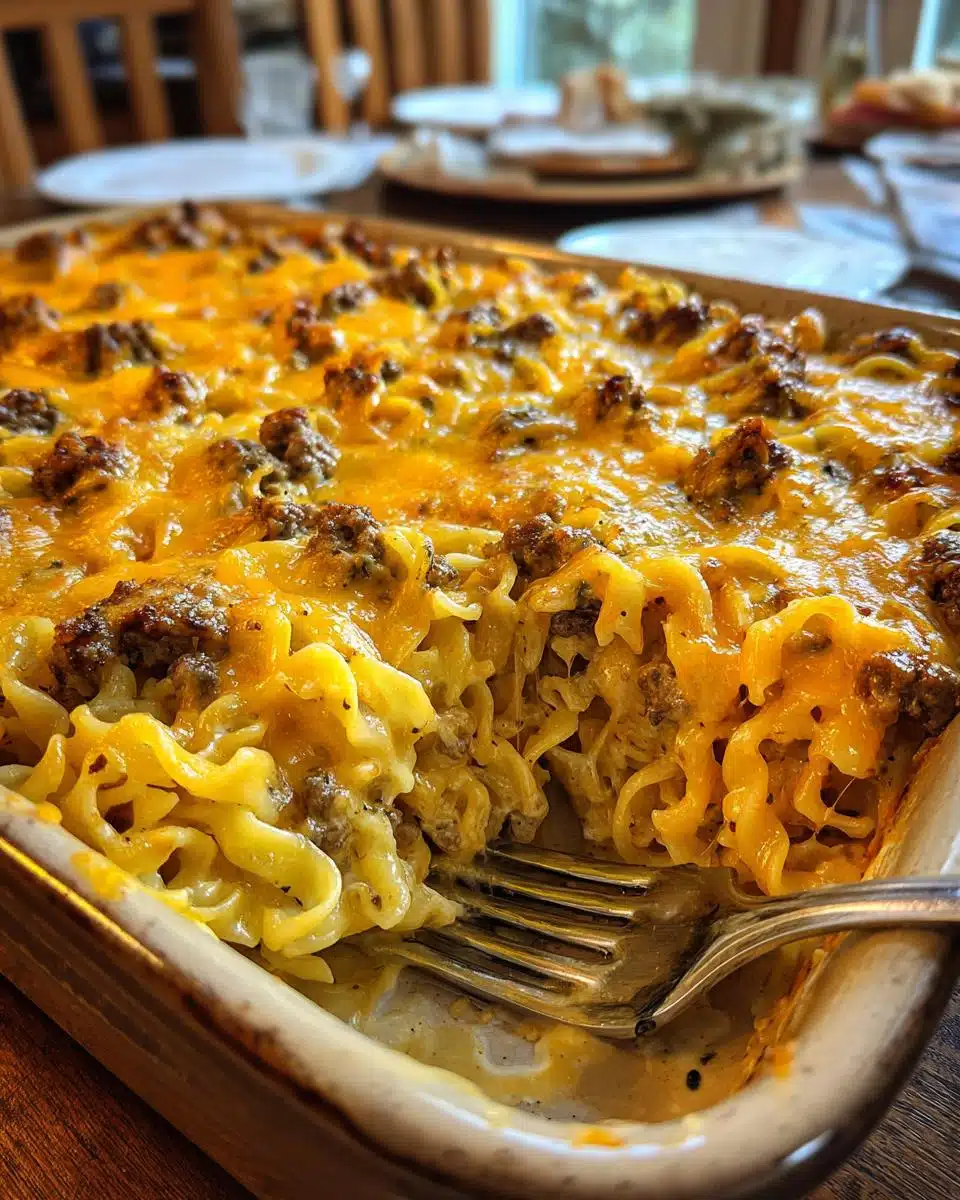 Cheesy Ground Beef & Noodle Casserole - detail 2
