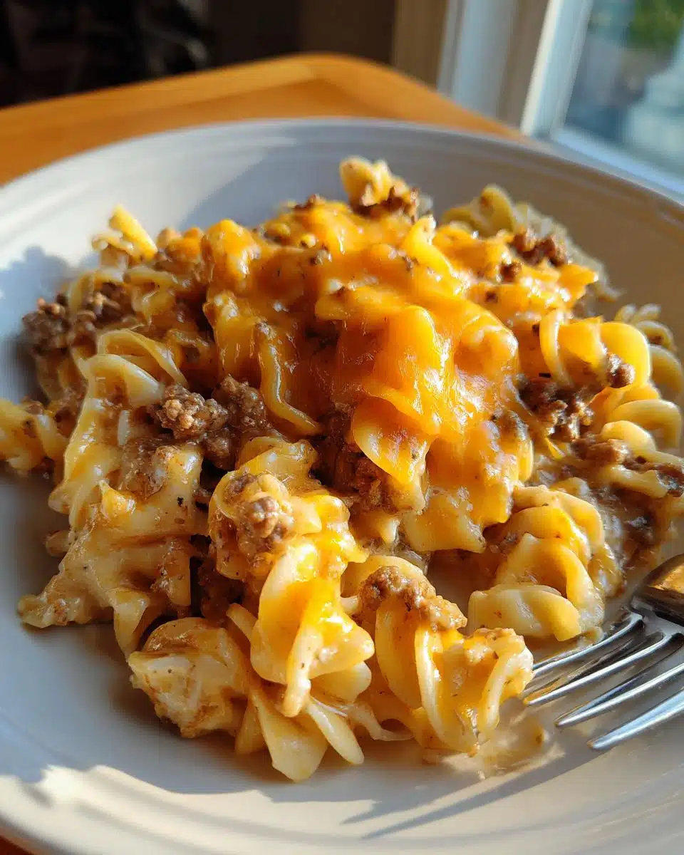 Cheesy Ground Beef & Noodle Casserole - detail 3