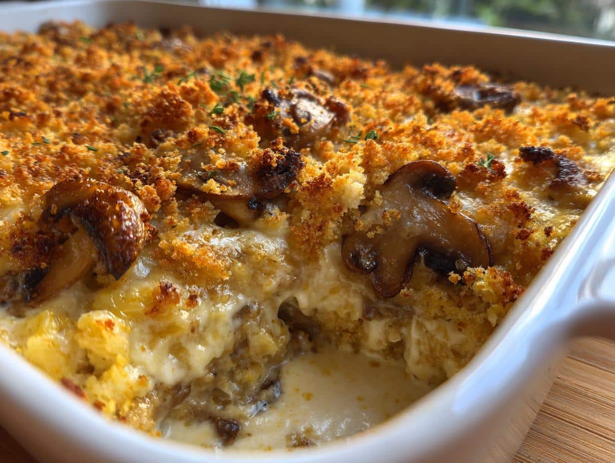 Creamy Mushroom & Gruyere Casserole: 35-Minute Cheesy Bliss