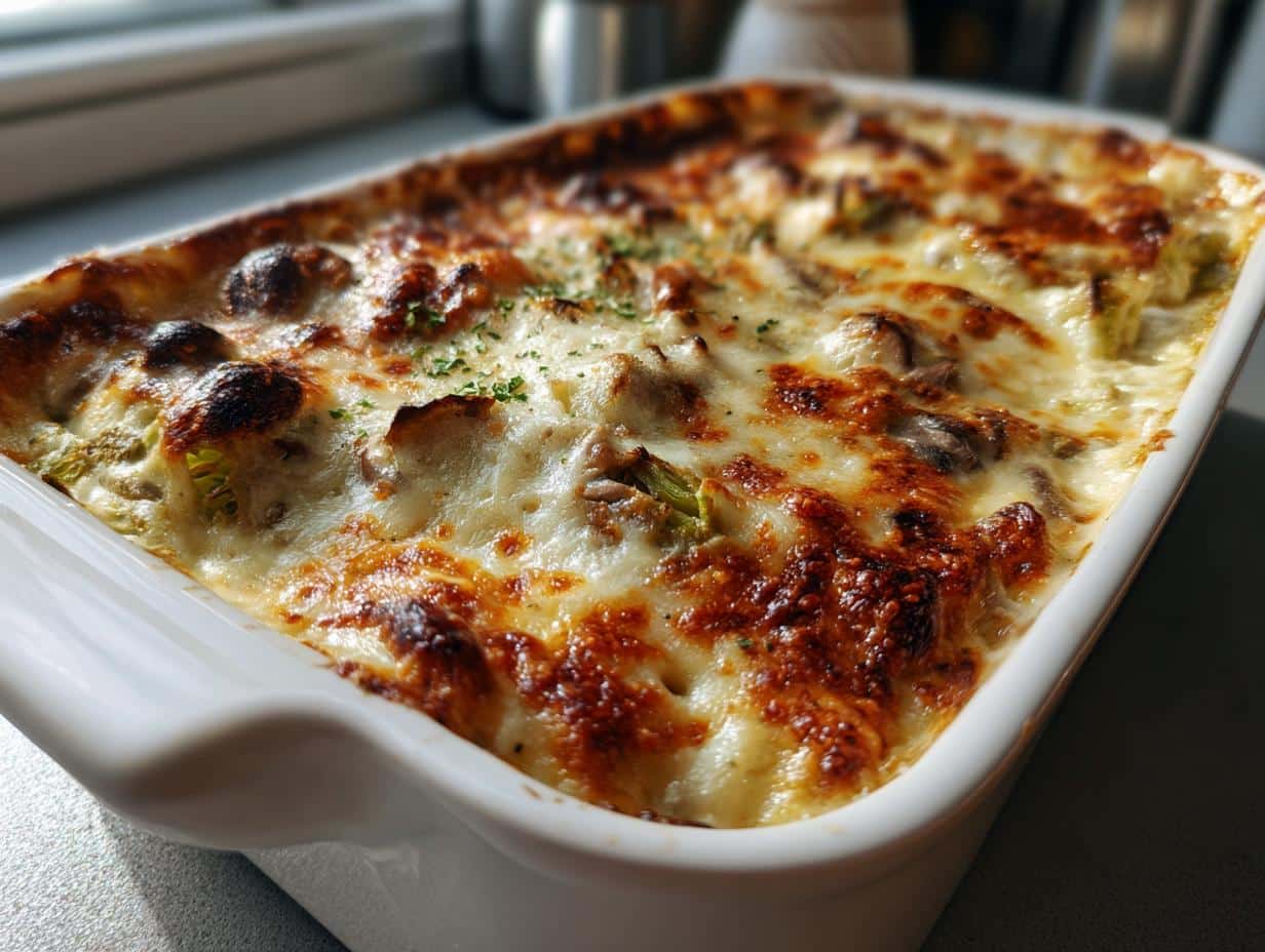 30-Minute Creamy Mushroom & Leek Casserole Bliss