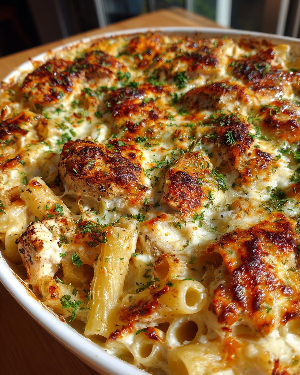 Garlic Parmesan Chicken & Pasta Bake - detail 3