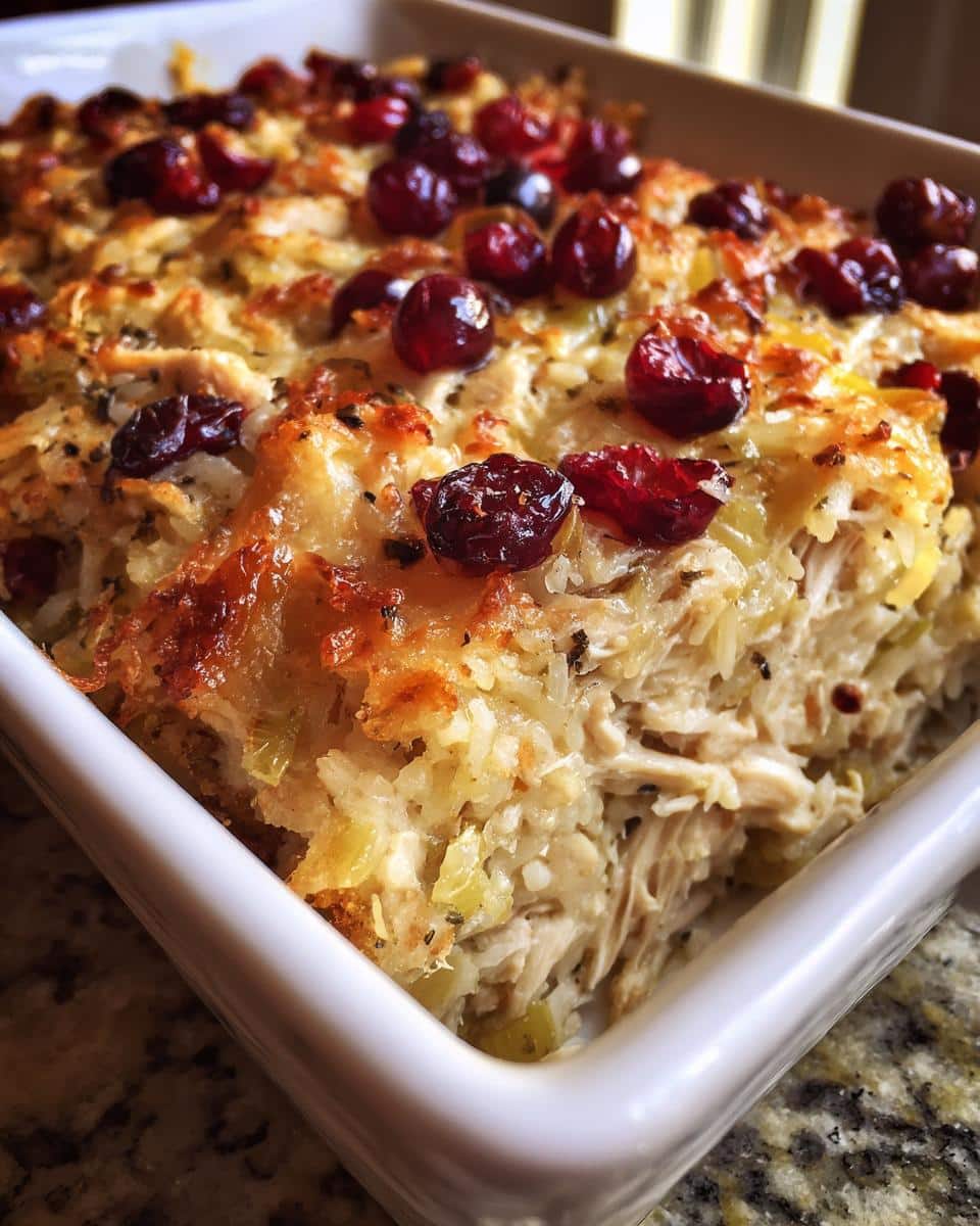 Holiday Chicken & Cranberry Casserole - detail 2