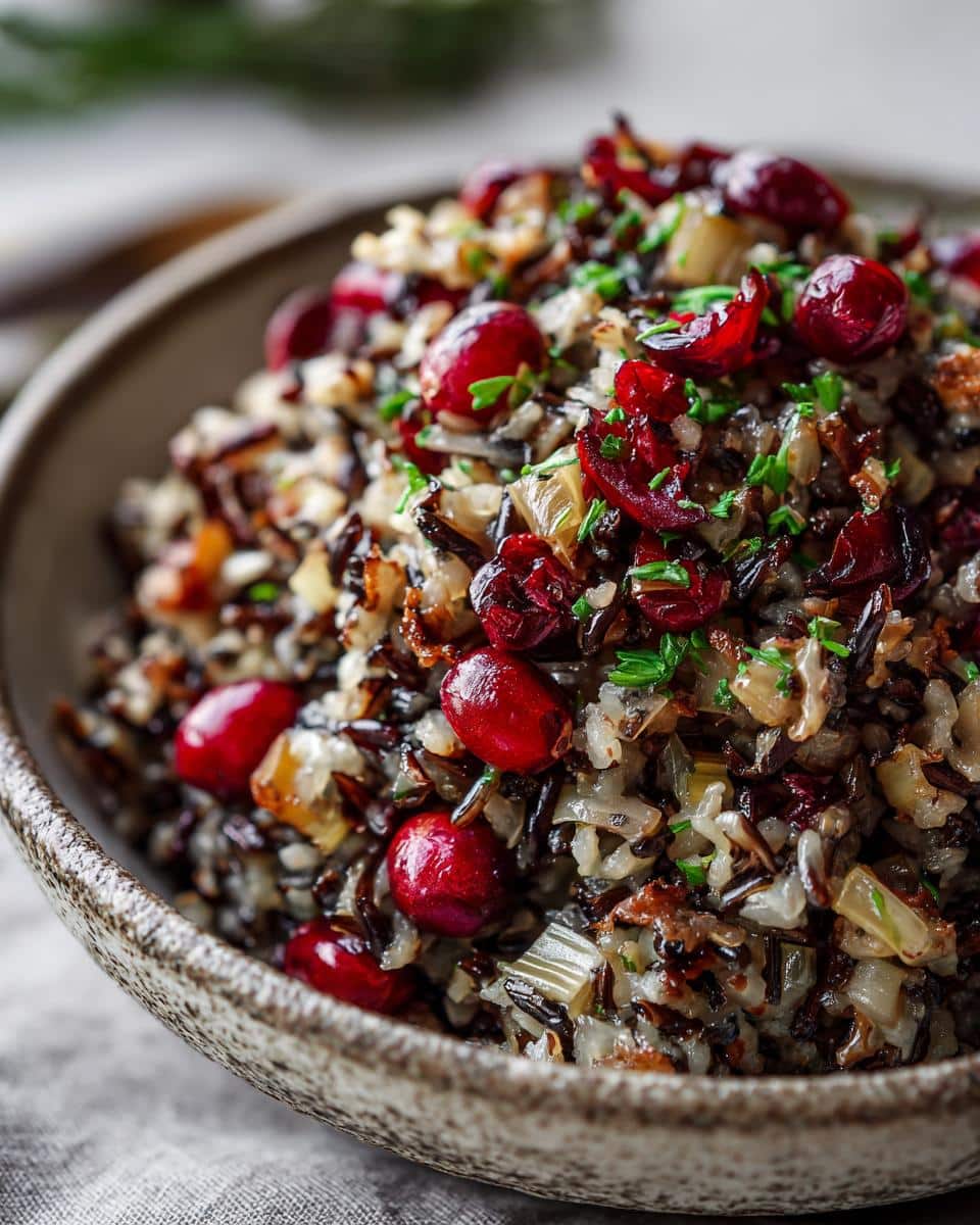 Holiday Wild Rice & Cranberry Stuffing - detail 1