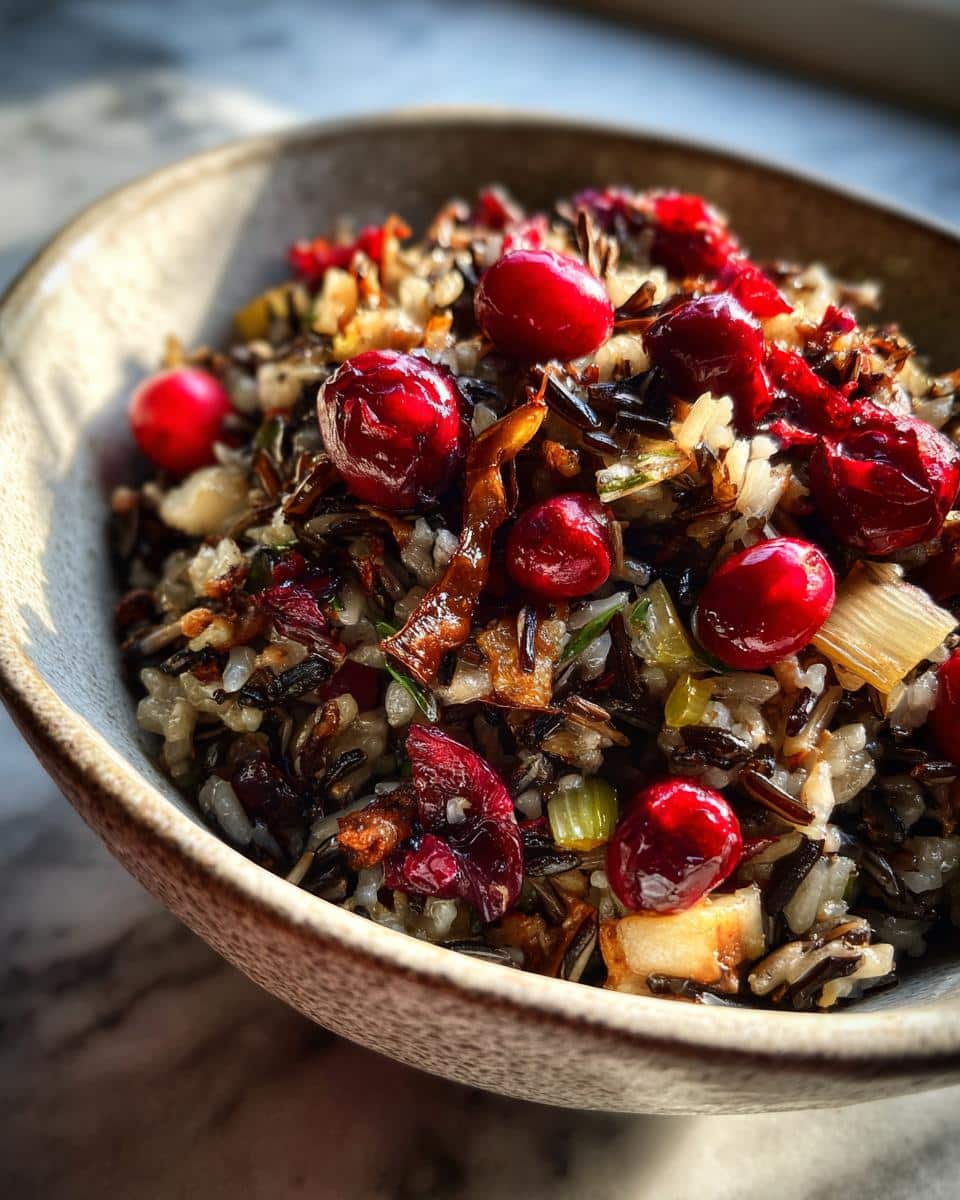 Holiday Wild Rice & Cranberry Stuffing - detail 3