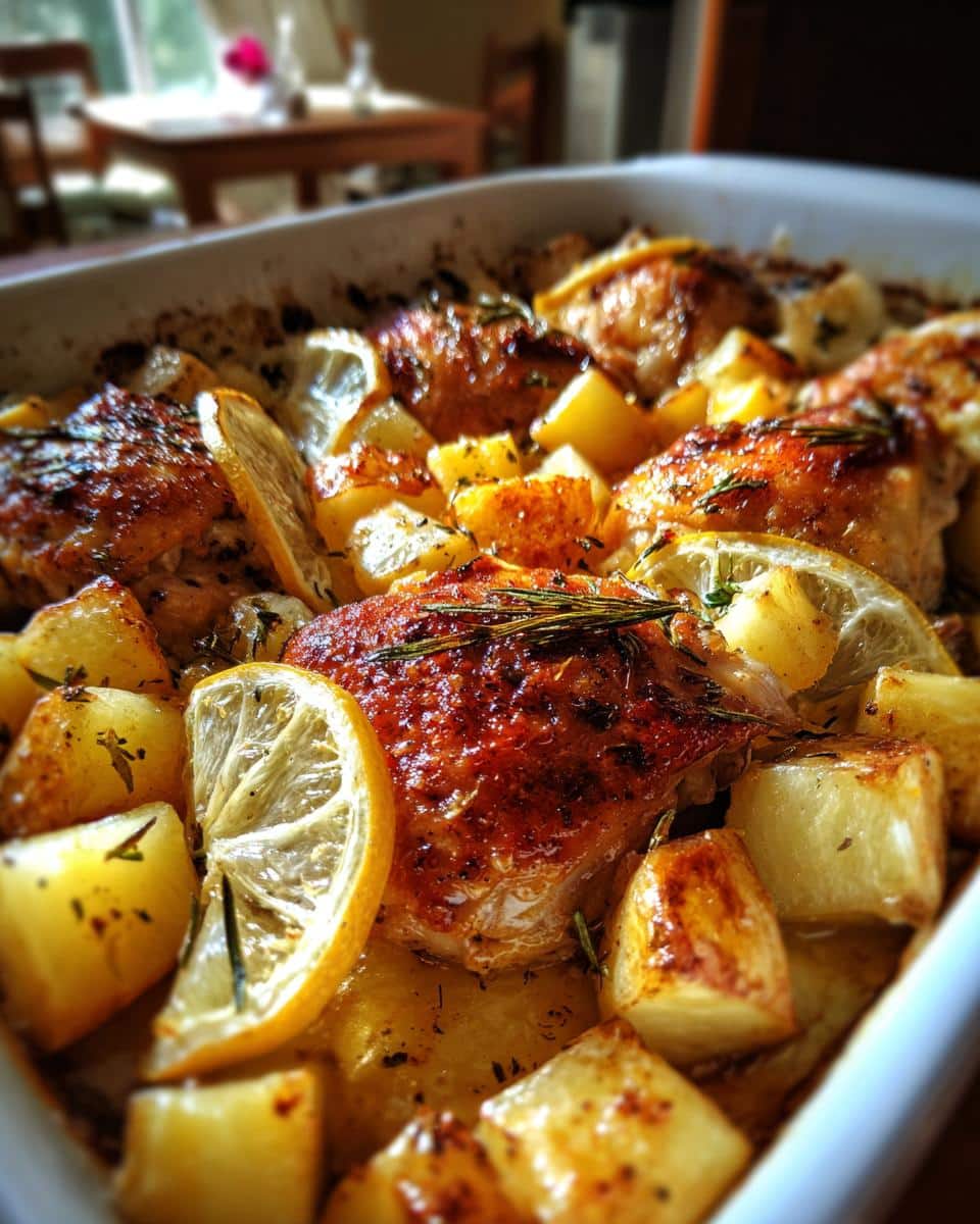 Lemon Herb Roasted Chicken & Potato Casserole - detail 1