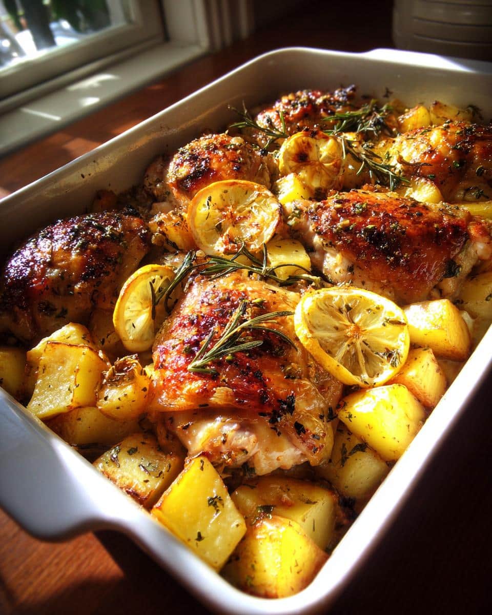 Lemon Herb Roasted Chicken & Potato Casserole - detail 2