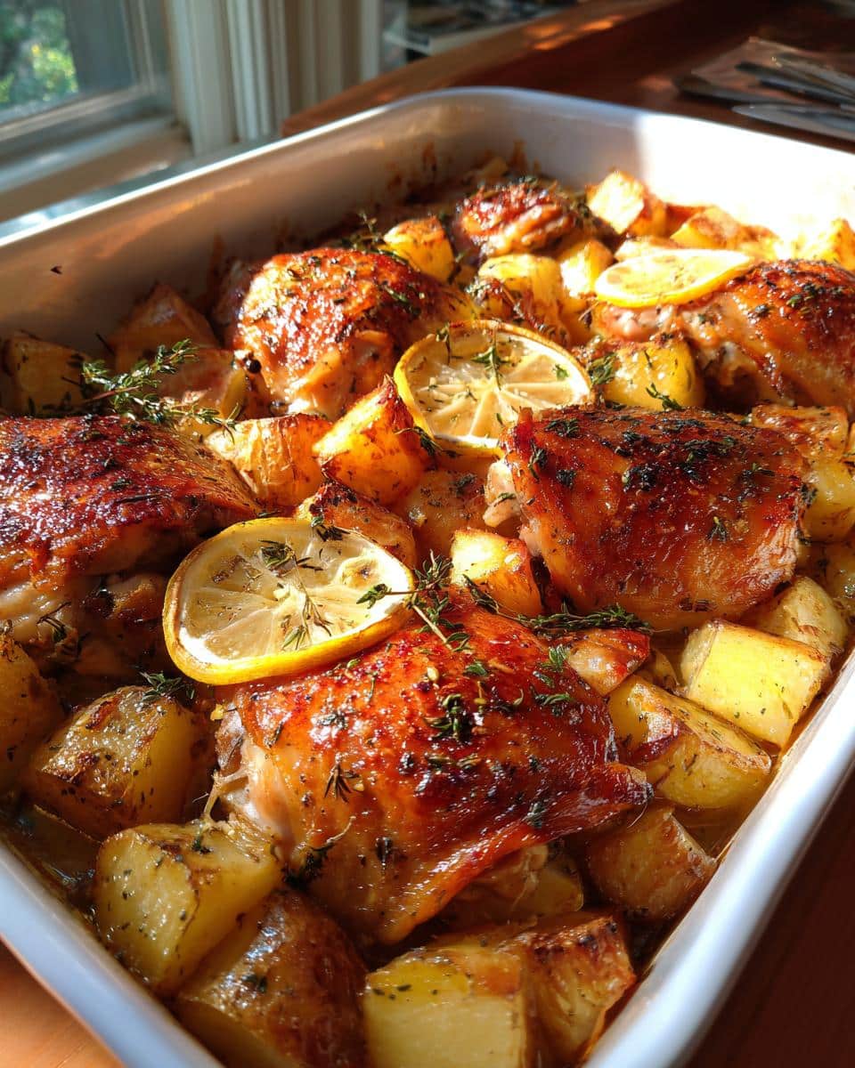 Lemon Herb Roasted Chicken & Potato Casserole - detail 3