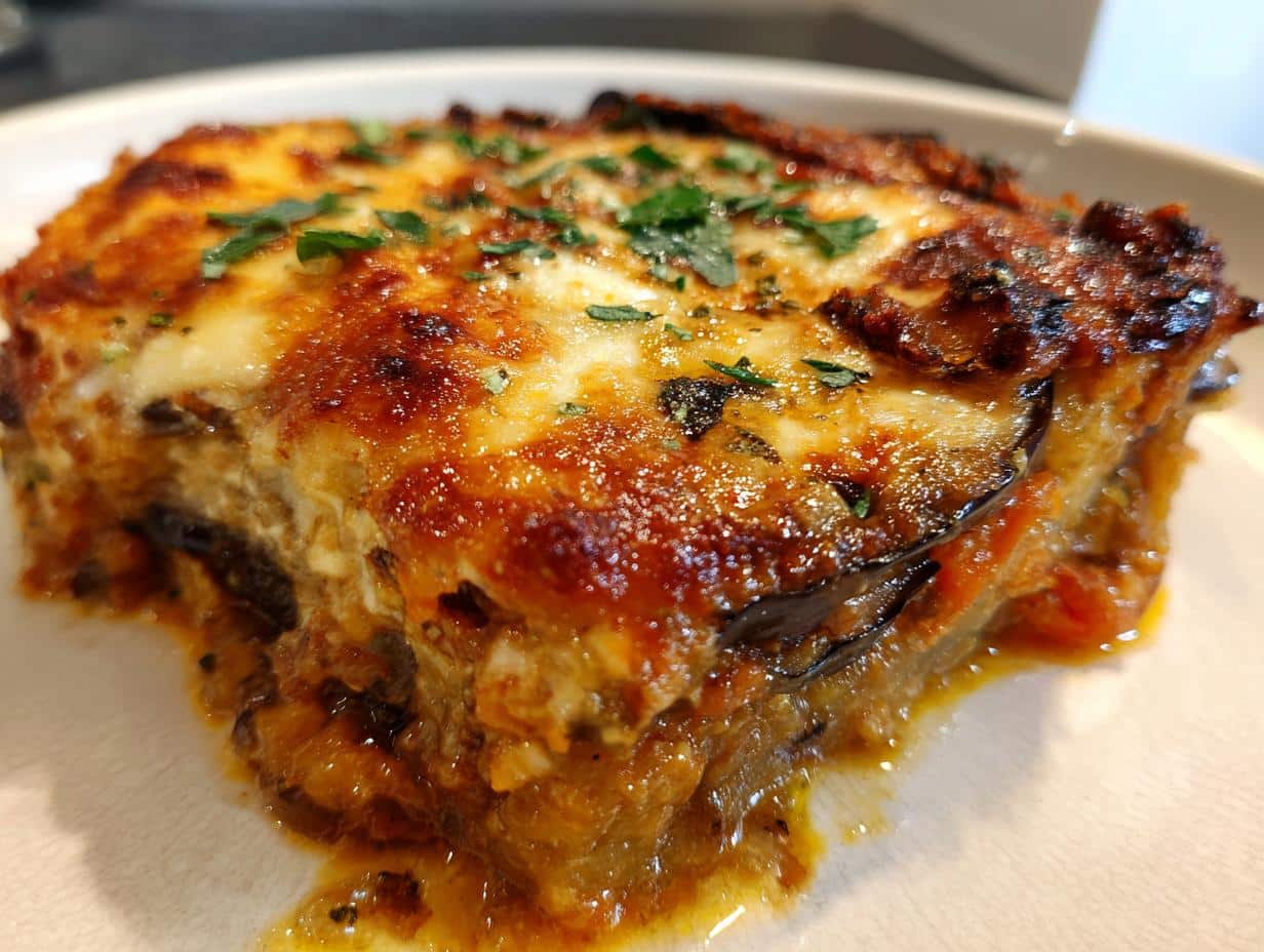 Creamy Mediterranean Eggplant Bake Recipe – 3 Layers Perfection
