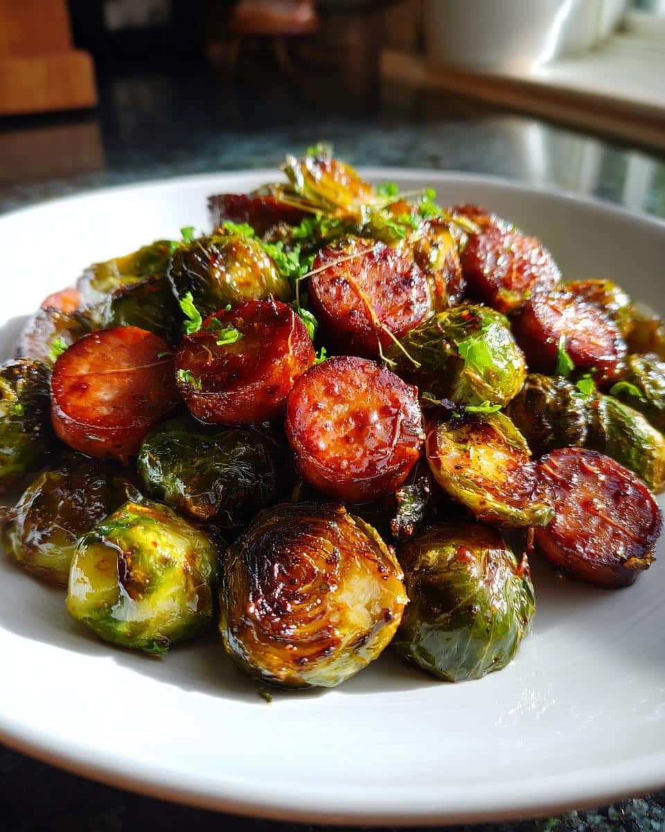 One-Pan Balsamic Glazed Brussels Sprouts & Sausage - detail 1