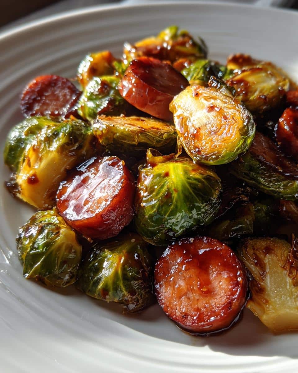 One-Pan Balsamic Glazed Brussels Sprouts & Sausage - detail 2