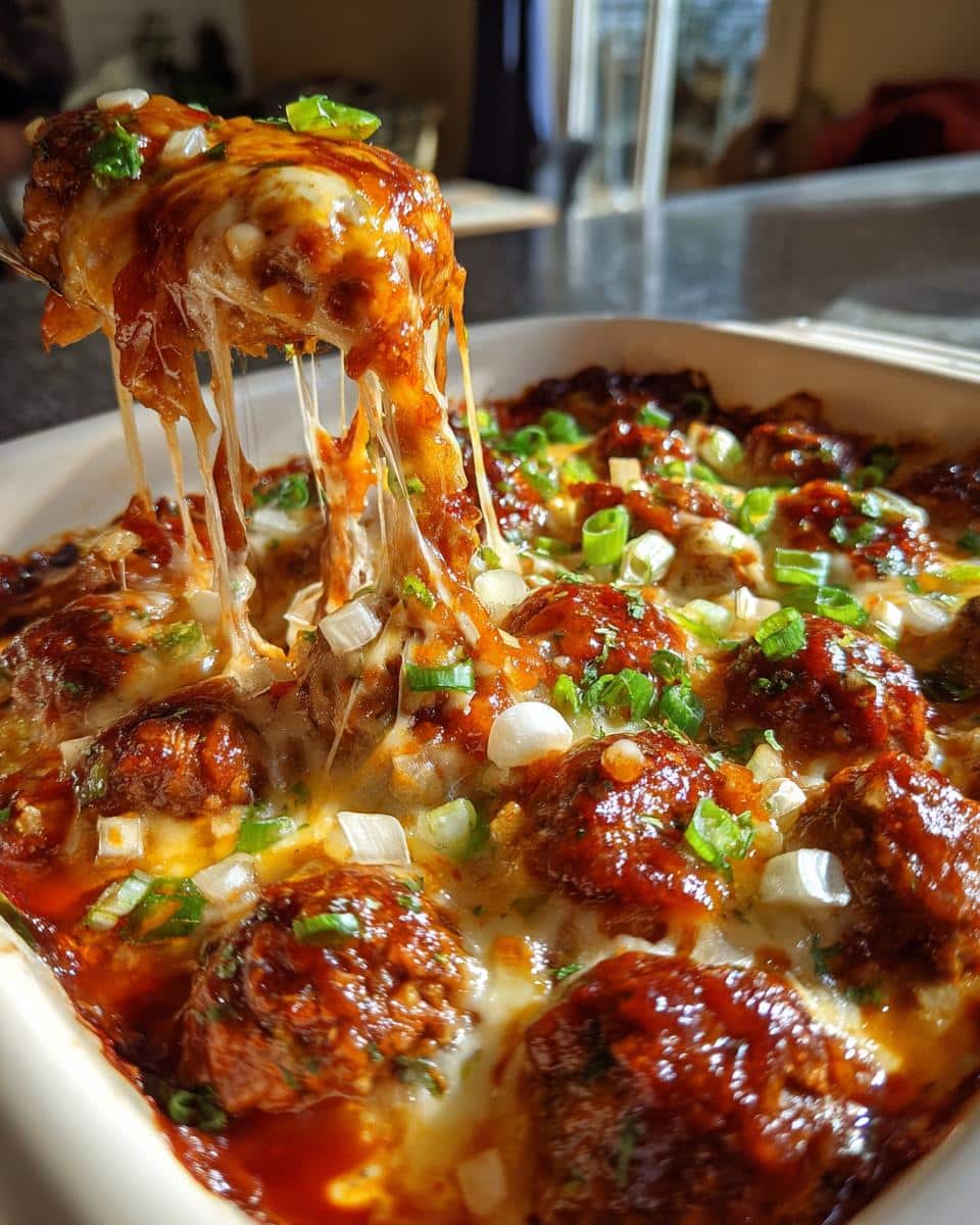 Quick BBQ Meatball Casserole - detail 2