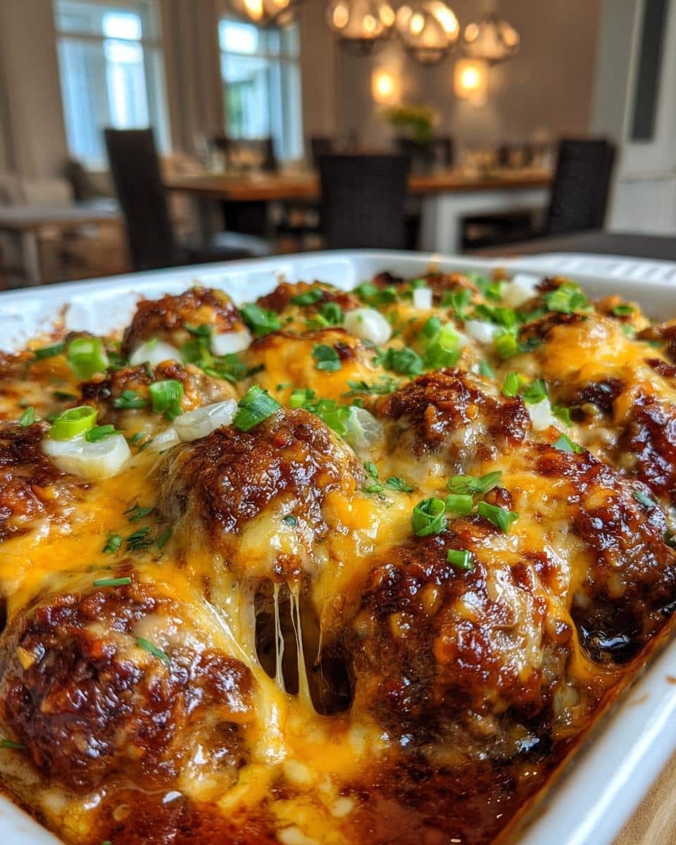 Quick BBQ Meatball Casserole - detail 3