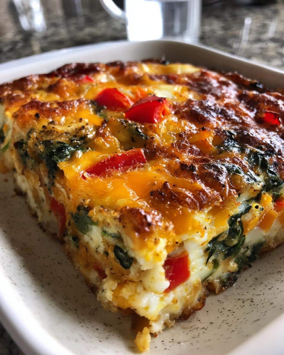 Quick Breakfast Egg & Veggie Bake - detail 1