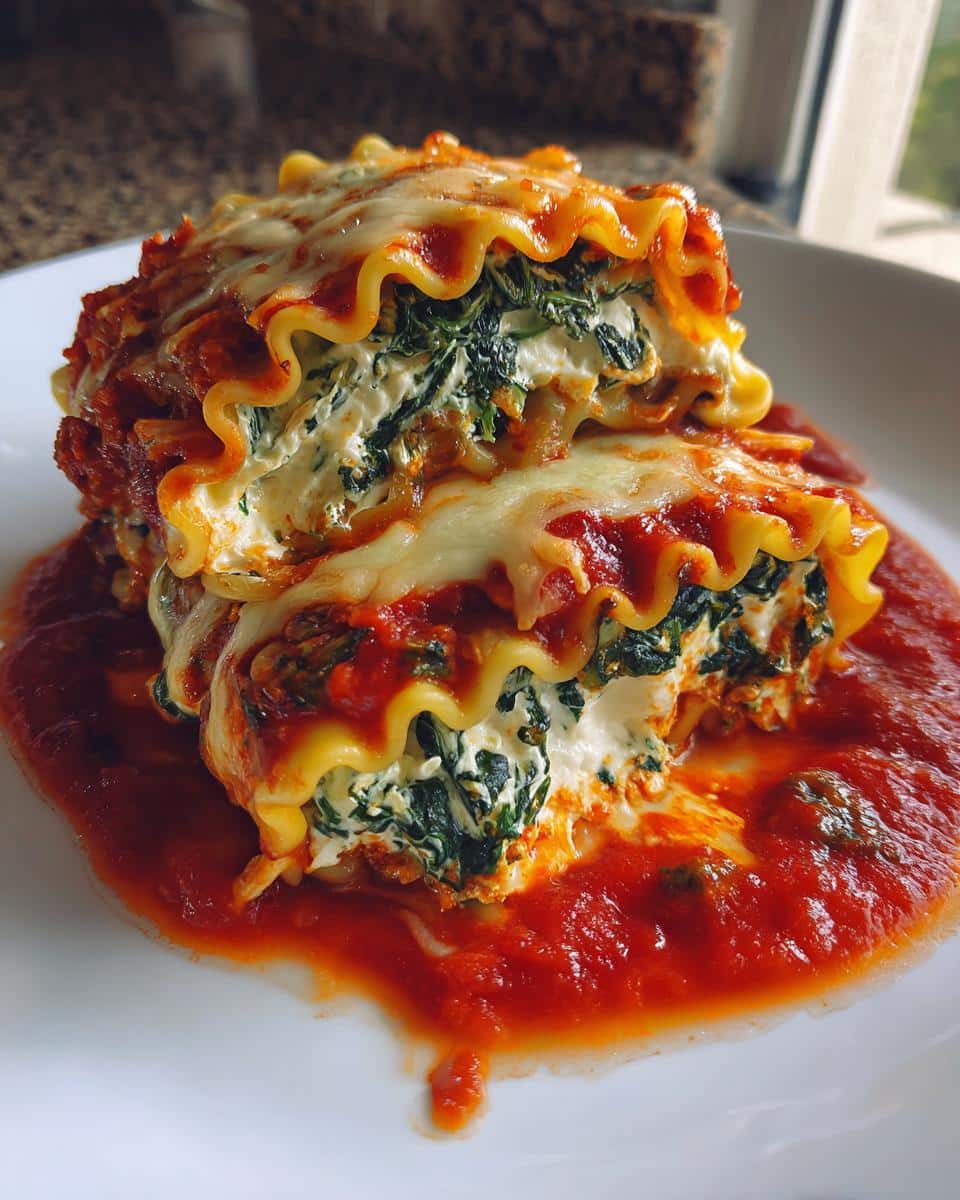 Spinach & Cheese Lasagna Roll-Ups - detail 1