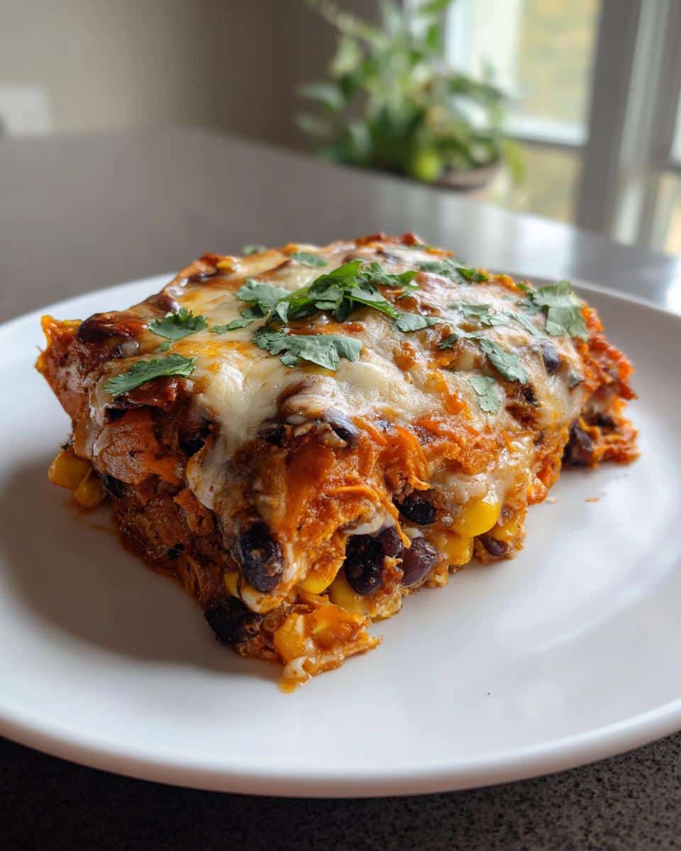 Sweet Potato & Black Bean Enchilada Casserole - detail 1