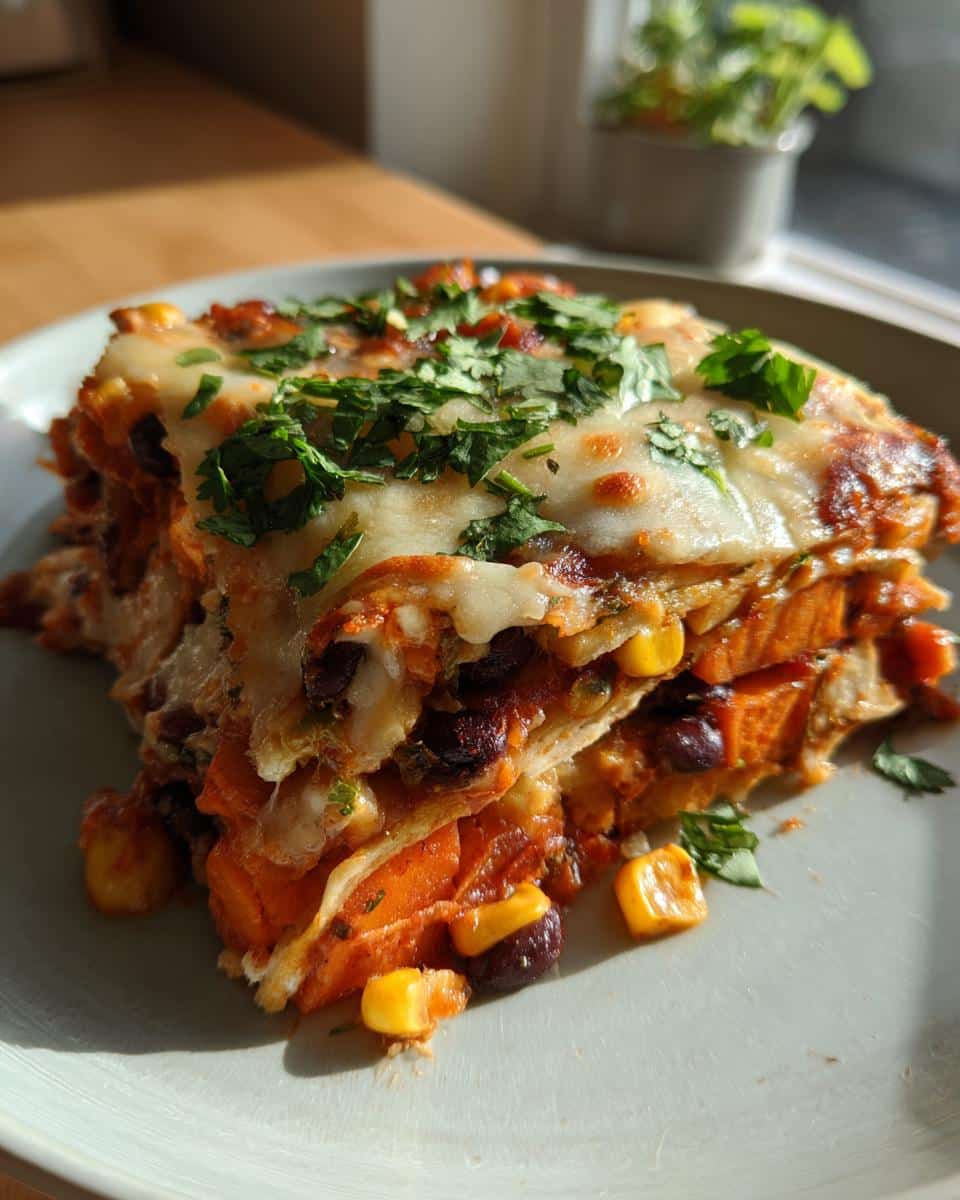 Sweet Potato & Black Bean Enchilada Casserole - detail 2