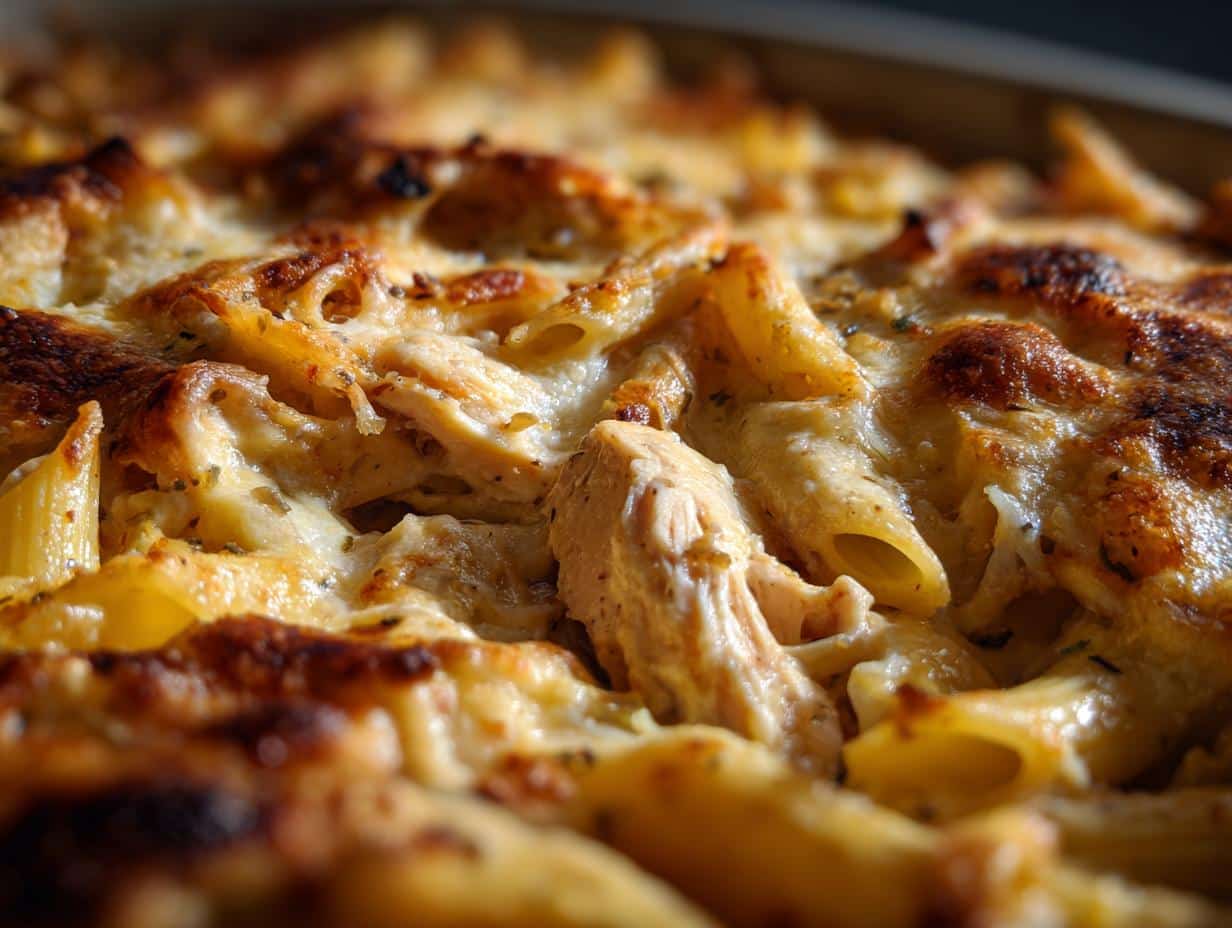 Irresistible Three-Cheese Chicken & Pasta Bake Recipe