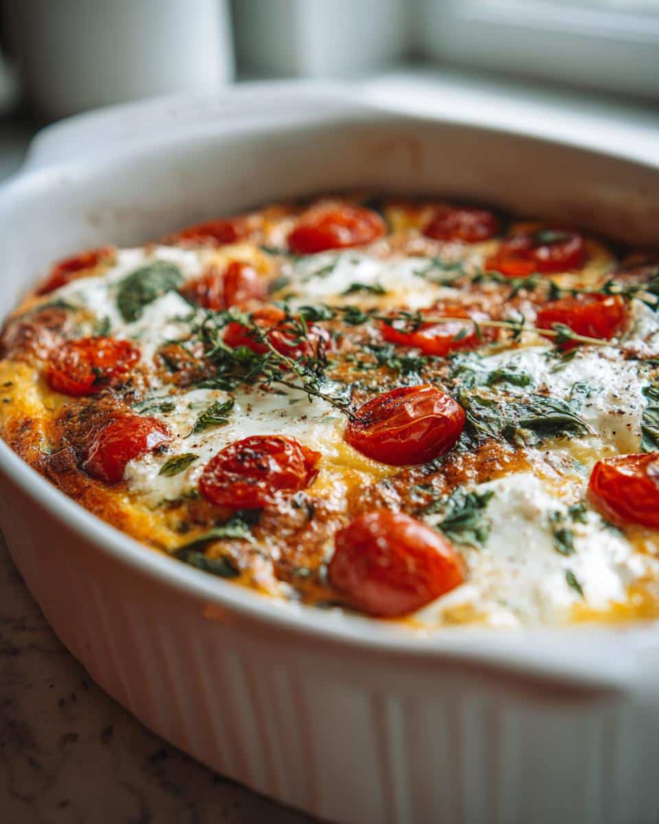 6-Ingredient Caprese Breakfast Casserole – Irresistibly Flavorful