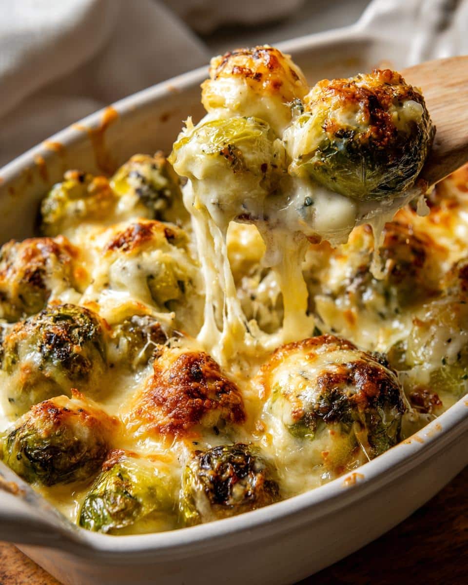 Cheesy Brussels Sprouts Casserole - detail 2