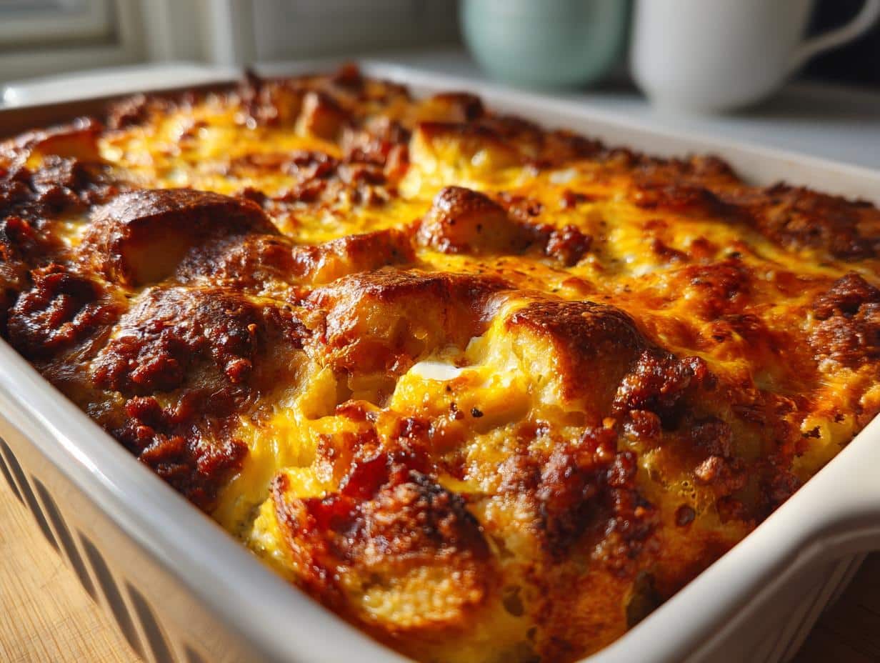 Irresistible Chorizo Potato Breakfast Bake Feeds 6 Hungry Mouths