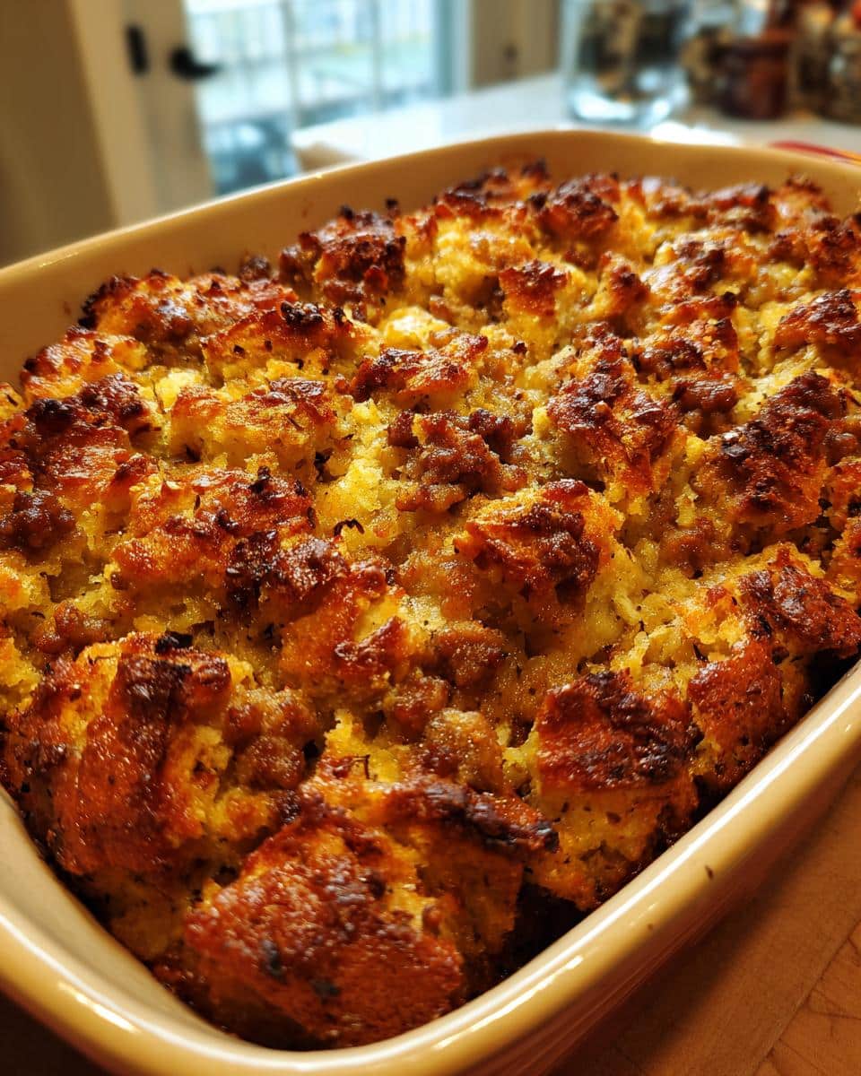 Cornbread Sausage Stuffing Bake - detail 1
