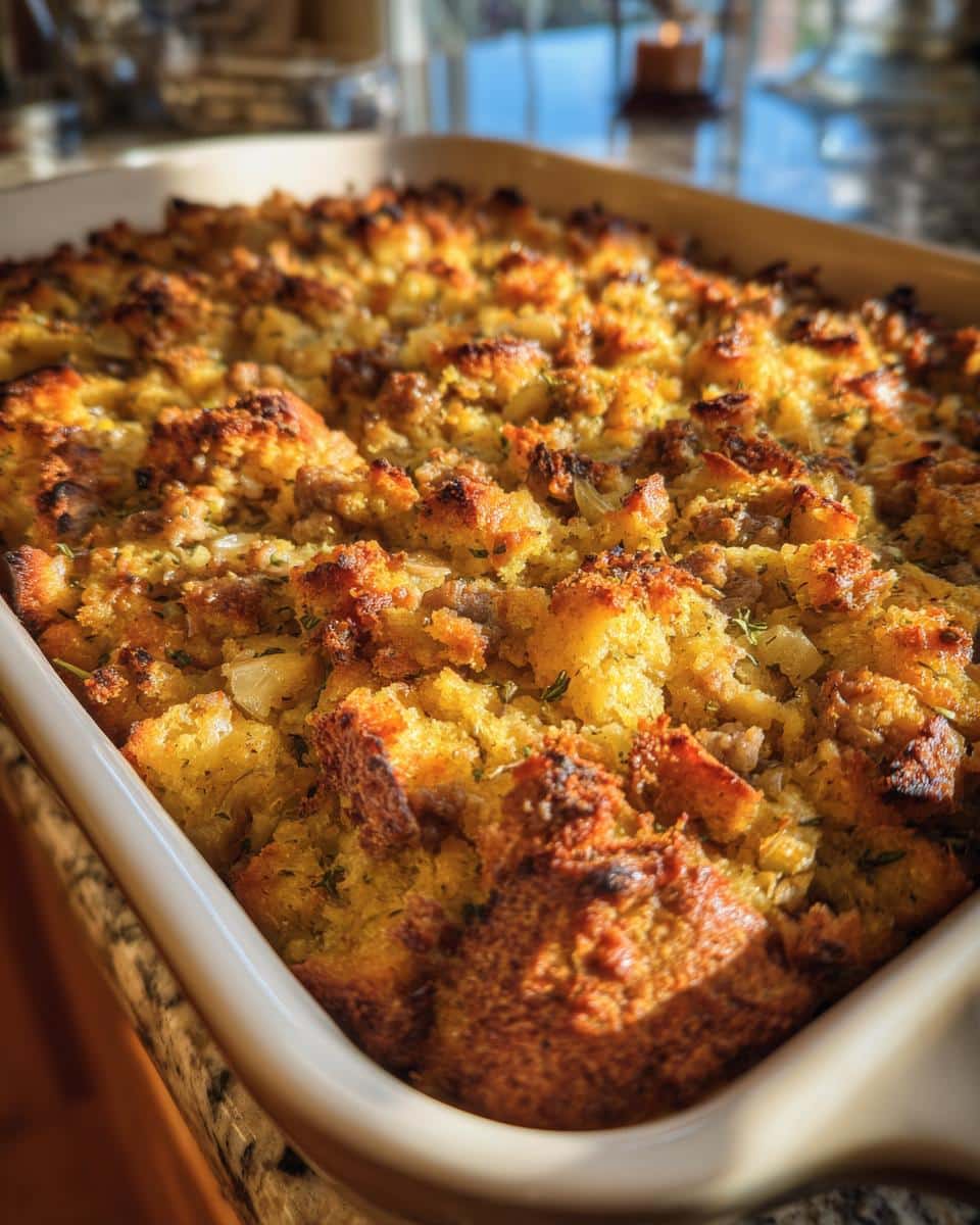 Cornbread Sausage Stuffing Bake - detail 2