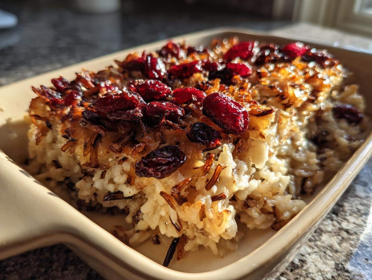 Irresistible Cranberry Wild Rice Casserole in Just 6 Steps