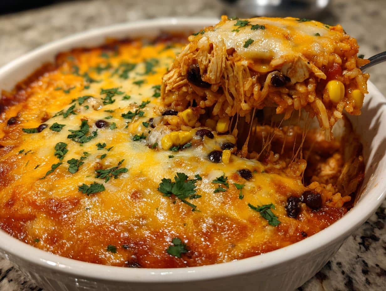 30-Minute Enchilada Rice Bake Your Family Will Devour