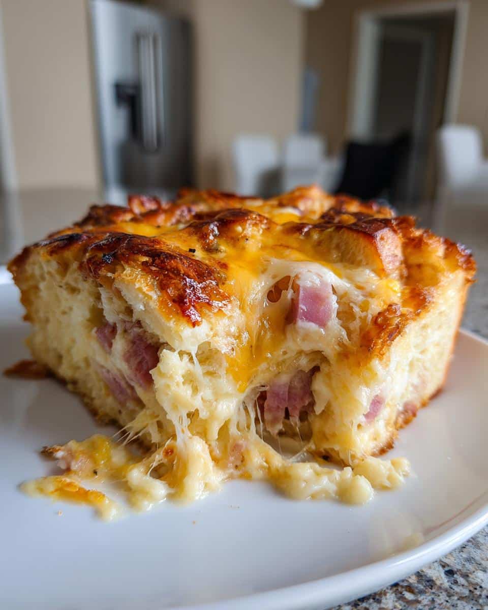 Ham and Cheese Breakfast Strata - detail 1