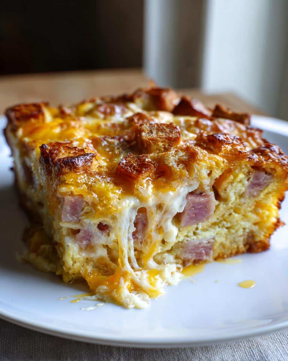 Ham and Cheese Breakfast Strata - detail 2
