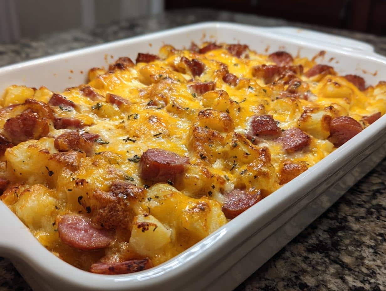 5-Star Kielbasa Potato Cheddar Casserole That Stuns With Flavor