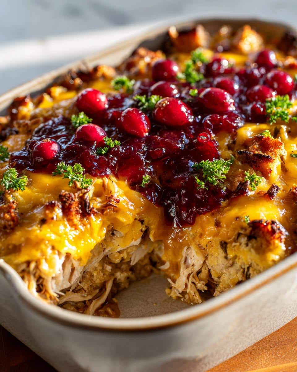 Leftover Turkey and Stuffing Bake - detail 1
