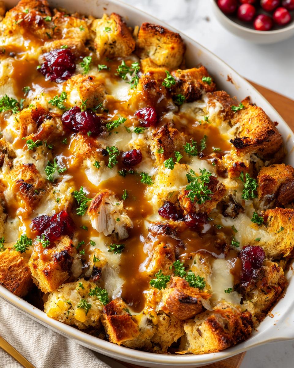 Leftover Turkey and Stuffing Bake - detail 2