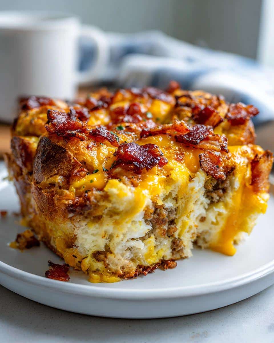 Overnight Christmas Breakfast Casserole - detail 2