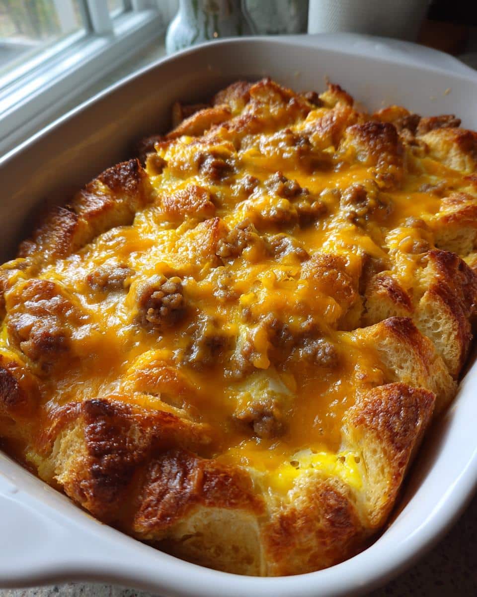 Sausage Croissant Breakfast Bake - detail 2