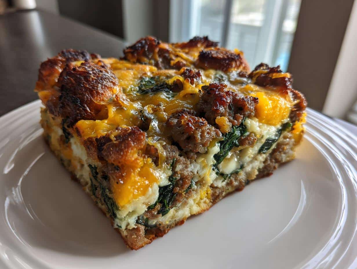 45-Minute Sausage Spinach Egg Strata That Will Stun Your Brunch Guests