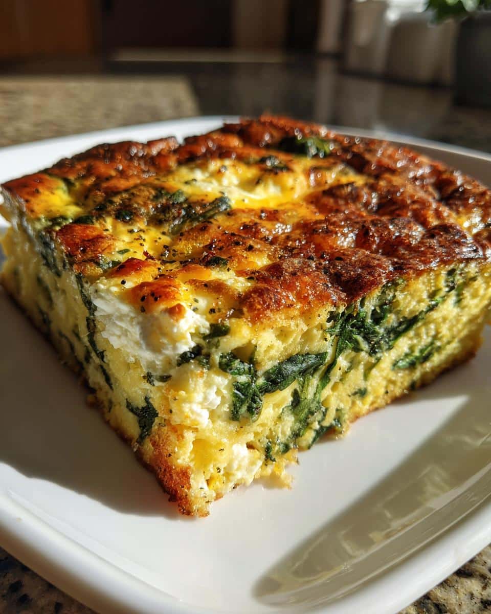 Spinach Feta Breakfast Bake - detail 2