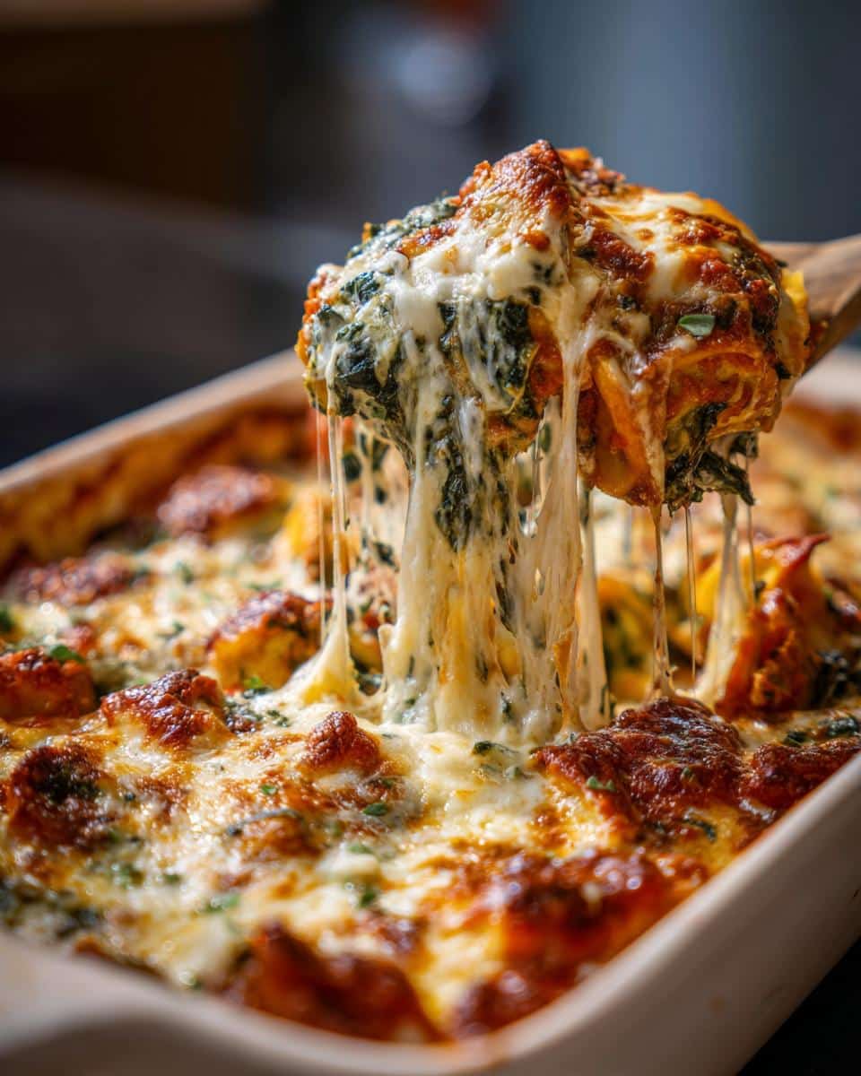 Spinach Ricotta Tortellini Bake - detail 2