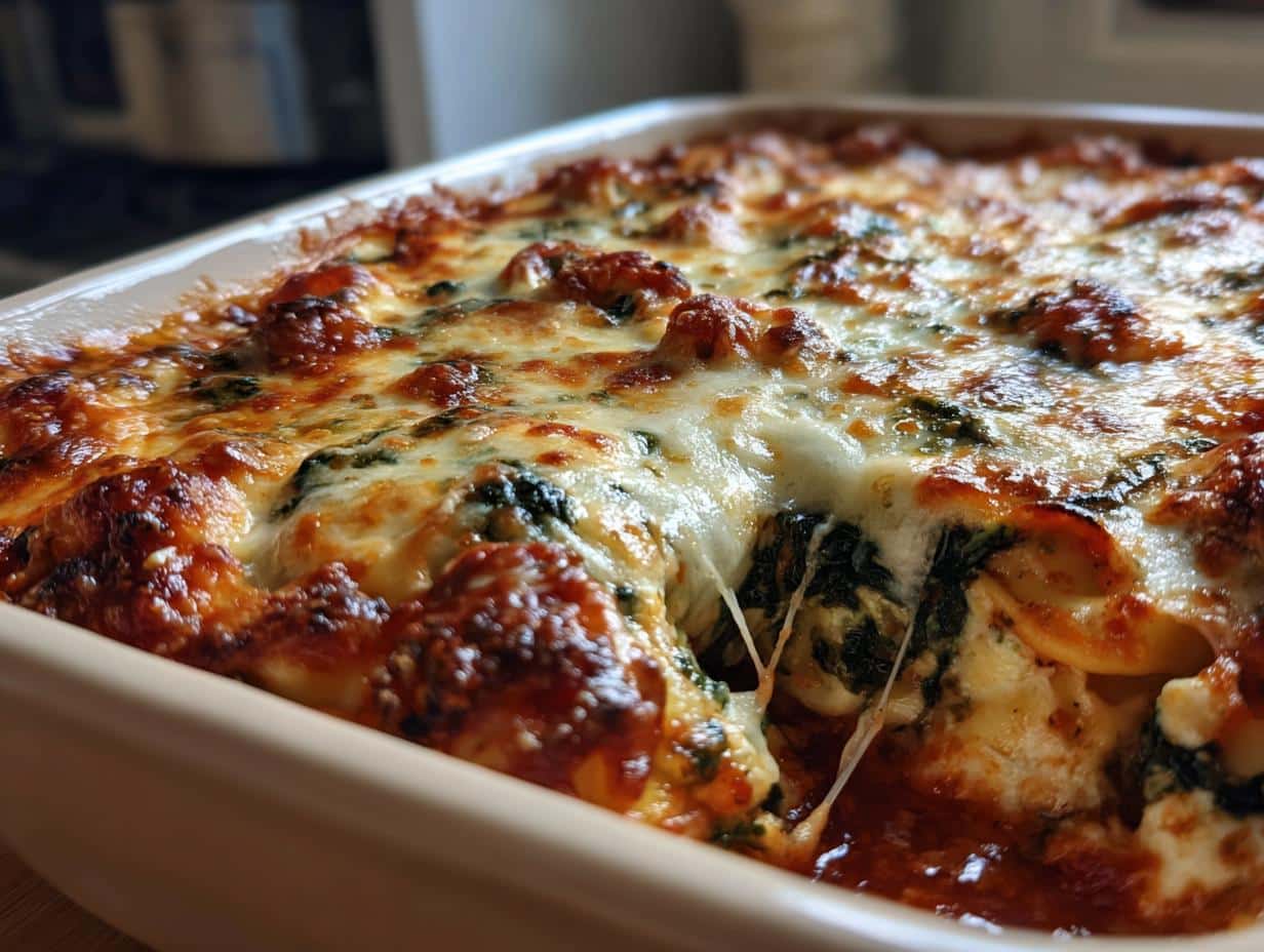 35-Minute Spinach Ricotta Tortellini Bake: Cheesy Bliss!