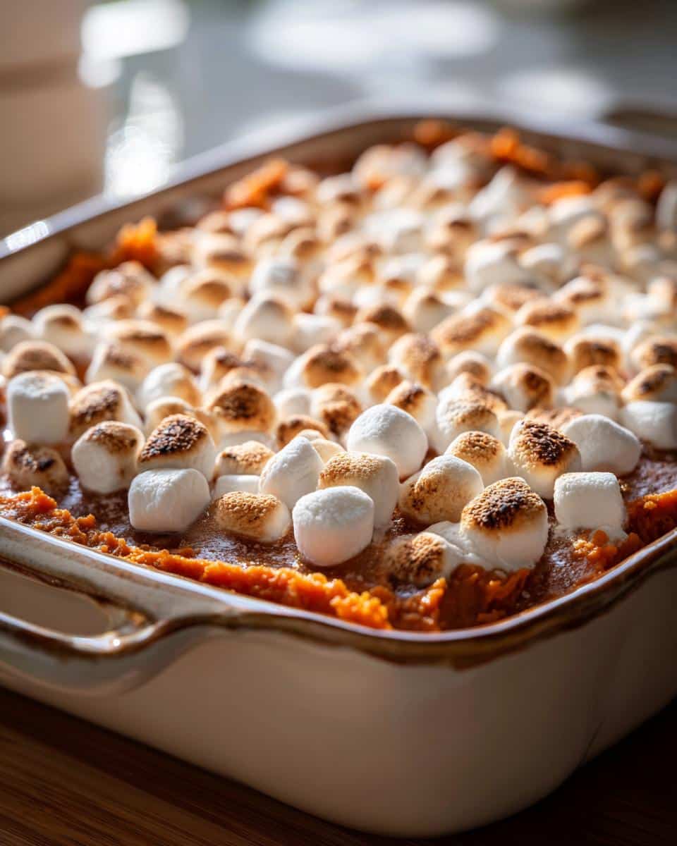 Sweet Potato Casserole with Marshmallows - detail 1