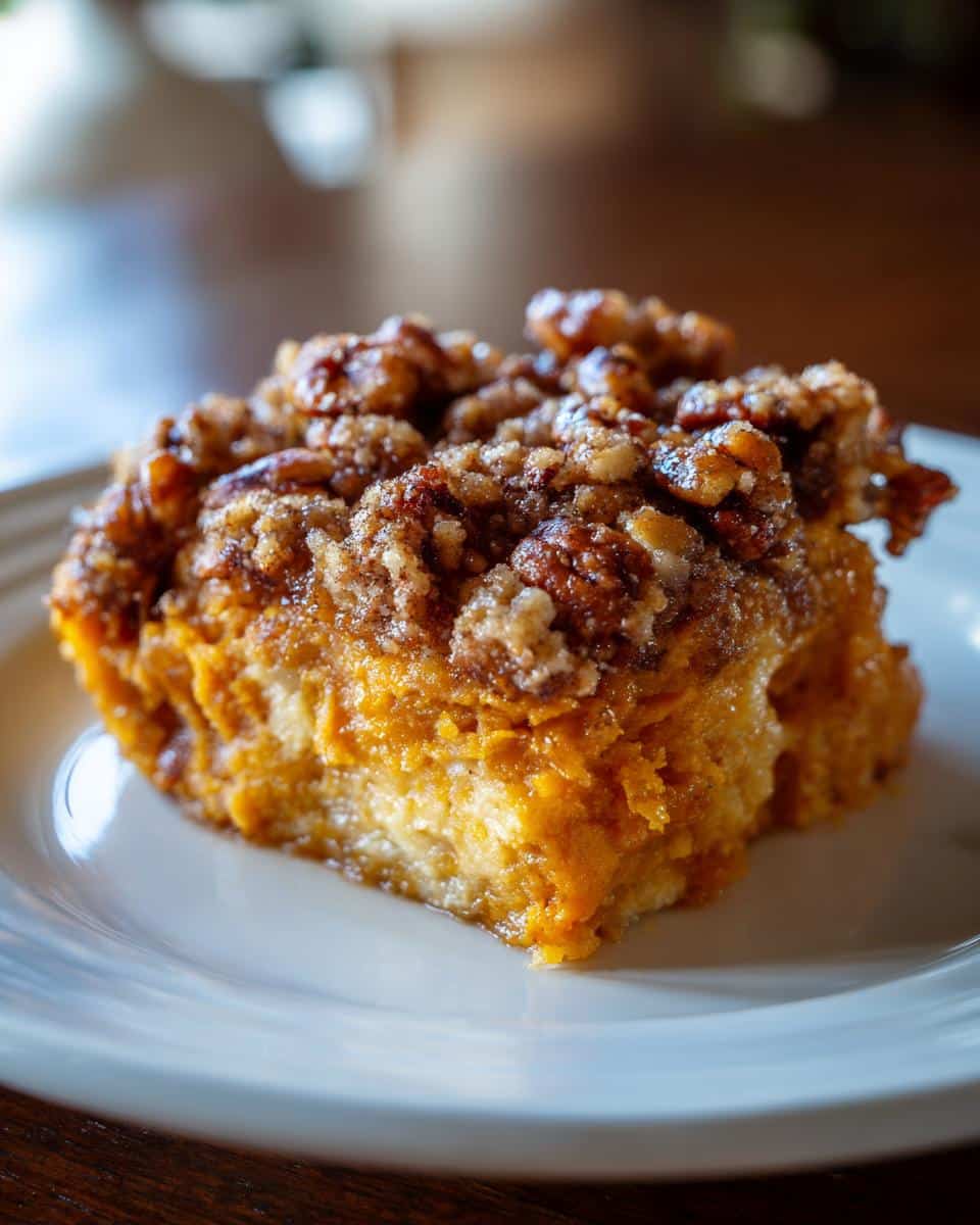 Irresistible Sweet Potato Casserole with Pecan Streusel Recipe