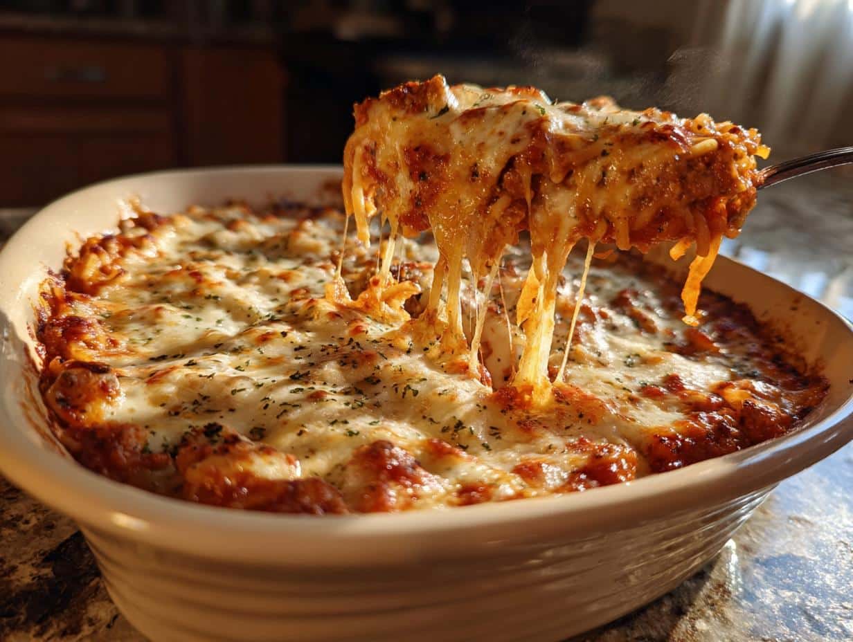 Incredibly Easy Turkey Spaghetti Casserole in 45 Minutes