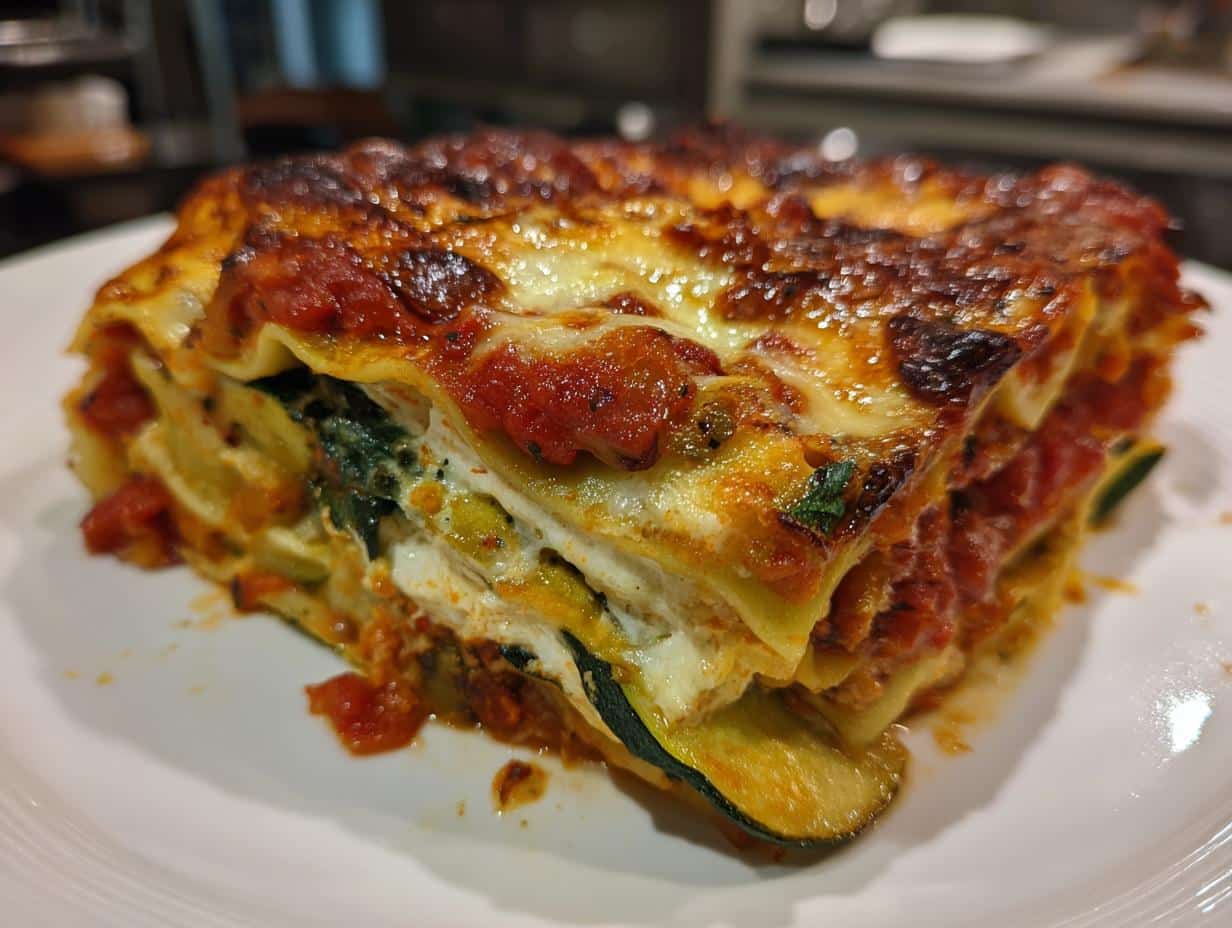 Irresistible Vegetable Lasagna Bake with 3 Cheesy Layers
