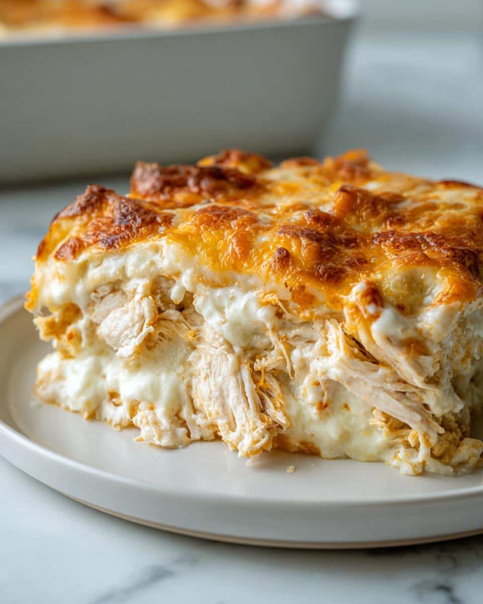 White Chicken Enchilada Bake - detail 2