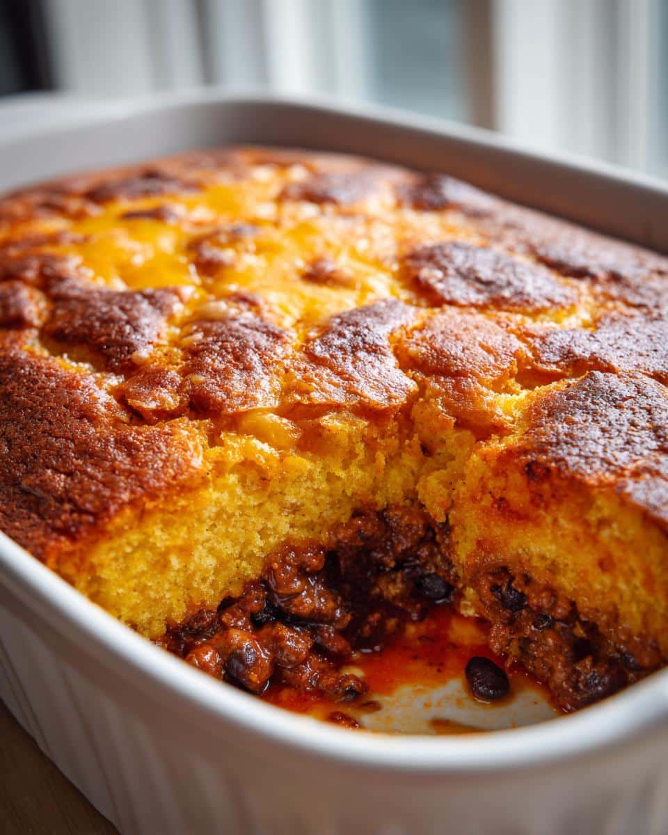 Beef and Bean Enchilada Cornbread Casserole - detail 1