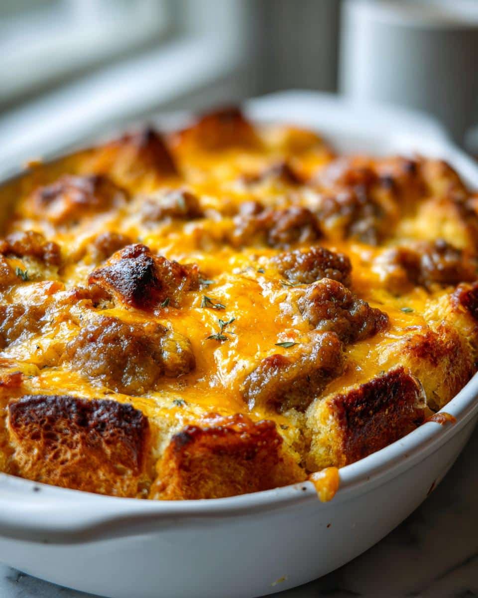 Cheesy Sausage Biscuit Breakfast Casserole - detail 1
