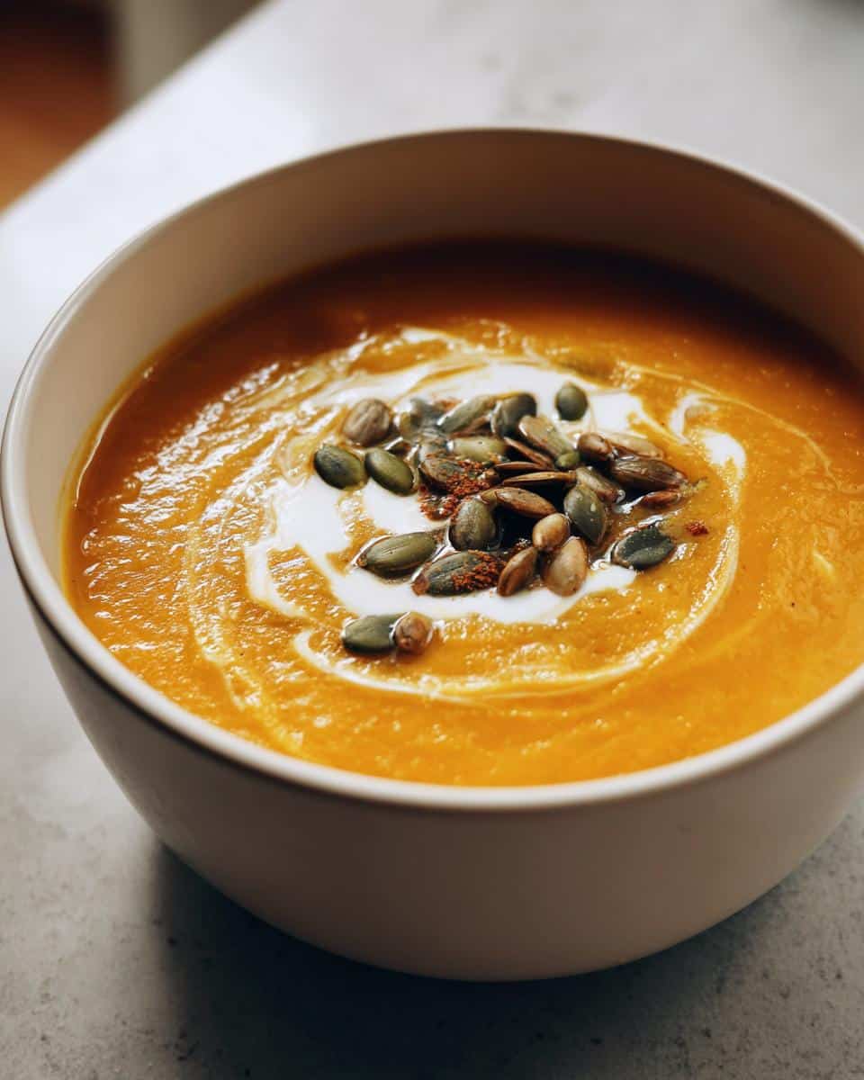 Creamy pumpkin soup - detail 1