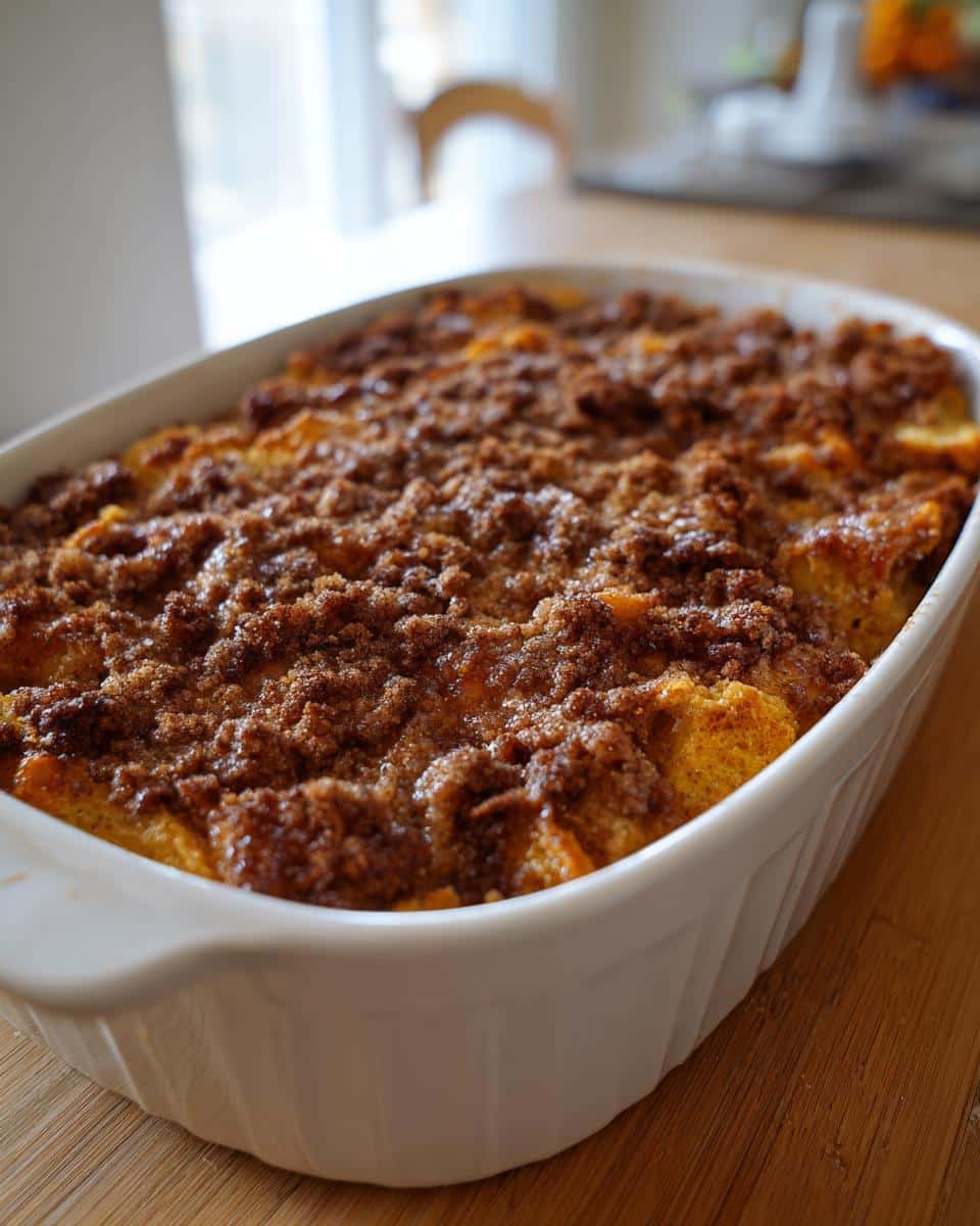 French Toast Casserole with Cinnamon Streusel Topping - detail 1