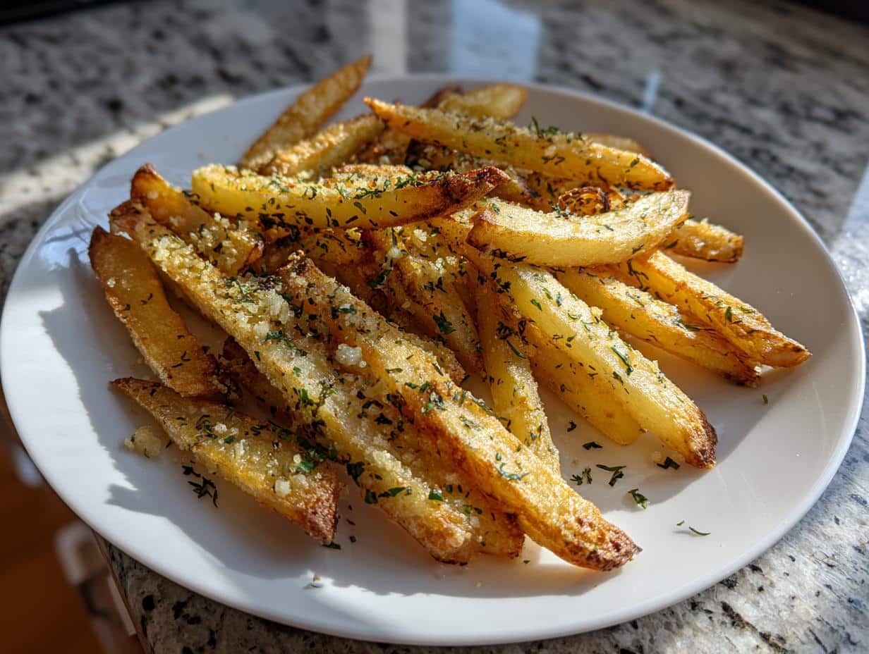 Irresistible Garlic and Dill Oven Fries in 40 Minutes