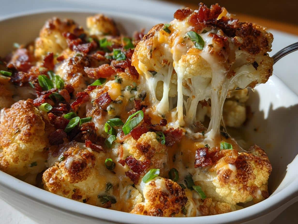 Savory Loaded Cauliflower Bake with Bacon and Cheddar in 45 Minutes
